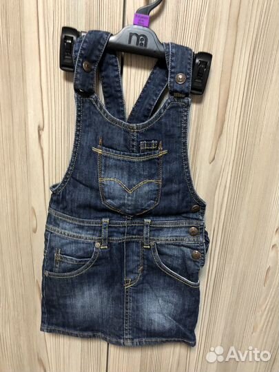 Джинсовый сарафан для девочки 110