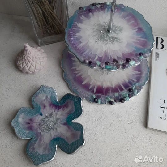 Ваза фруктовница из эпоксидной смолы