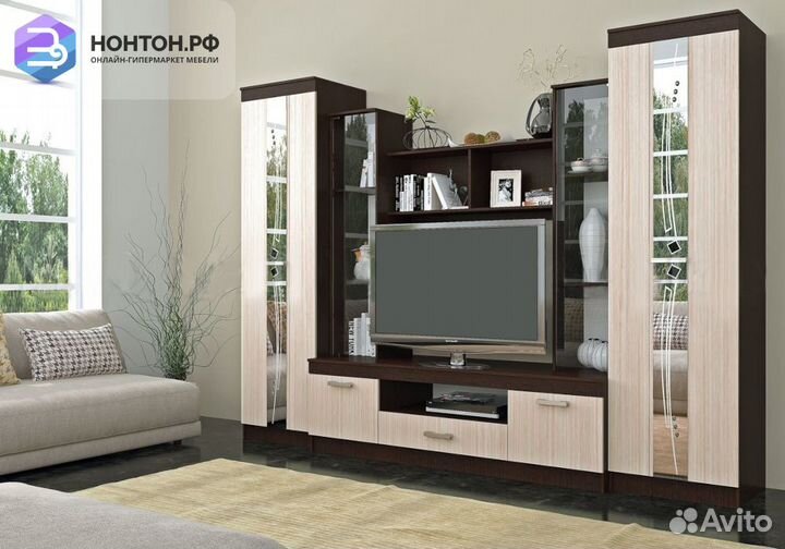 Гостиная Атлантида 2 дуб беленый / венге