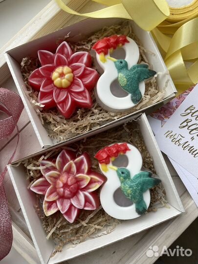 Подарки к 14 февраля и 8 марта мыло ручной работы