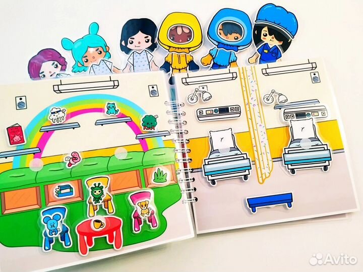 Книжка на липучках Тока Бока Больница