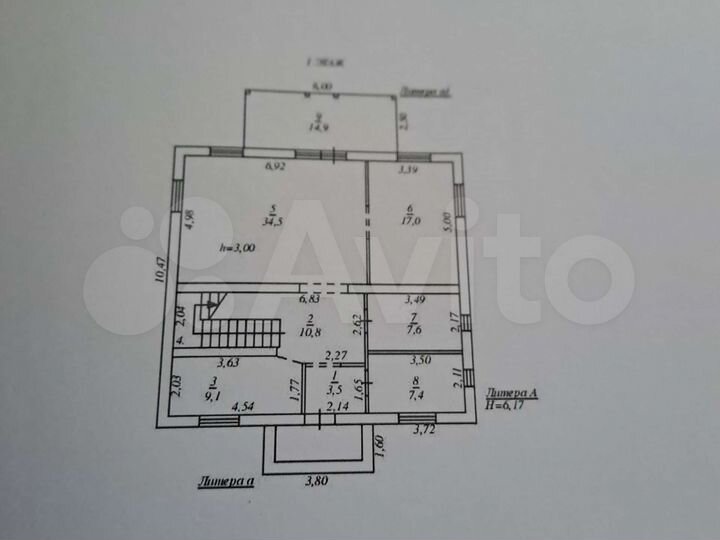 Дом 185 м² на участке 7 сот.