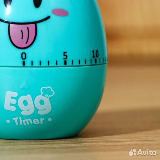 Кухонный таймер «Весёлое яйцо», механический, цвет