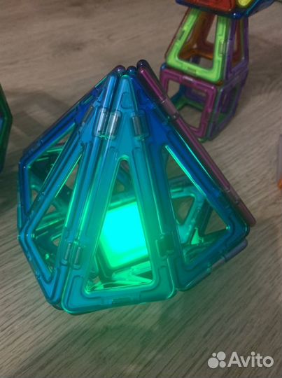 Конструктор магнитный Magformers+светящийся блок