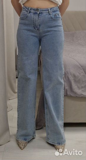 Джинсы женские широкие