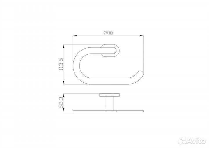 Кольцо для полотенец Wonzon & Woghand WW-8413-LG глянцевое золото