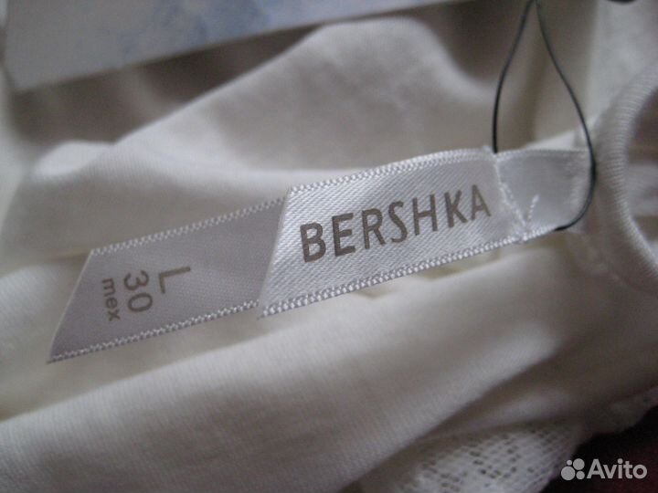 Нежный новый топ Bershka Испания хло+виск. р. 48