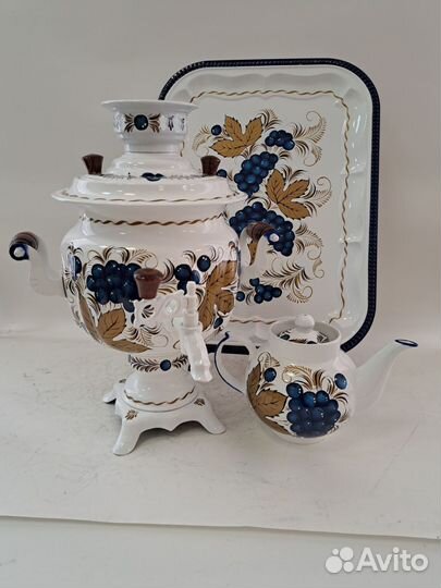 Самовар тульский электрический в наборе