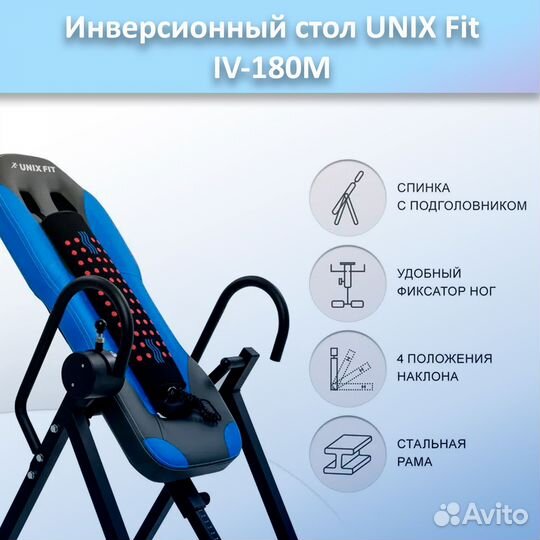 Инверсионный стол Unix Fit IV-180M арт.180М.42