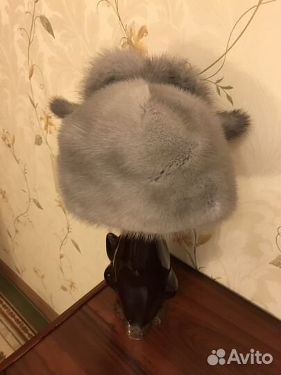 Шапка из голубой норки