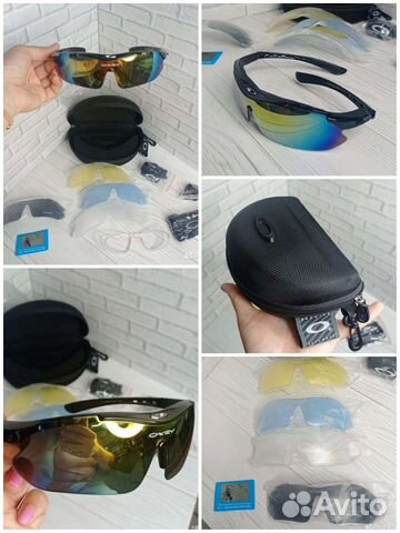 Велосипедные очки oakley 5 линз+диоптрическ оправа