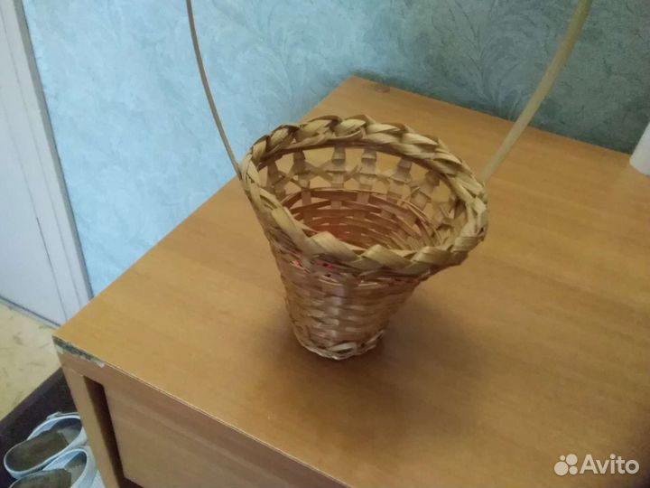 Декоративная корзинка, диаметр 12 см, высота 12