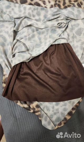 Леопардовое платье сетка Тренд