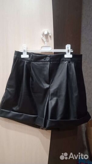 Шорты экокожа