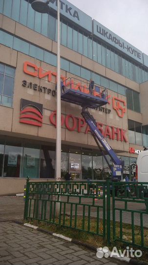 Монтаж наружной рекламы, вывески, банеры, пленка