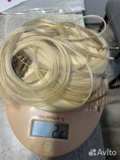 Волосы для наращивания 50 см блонд