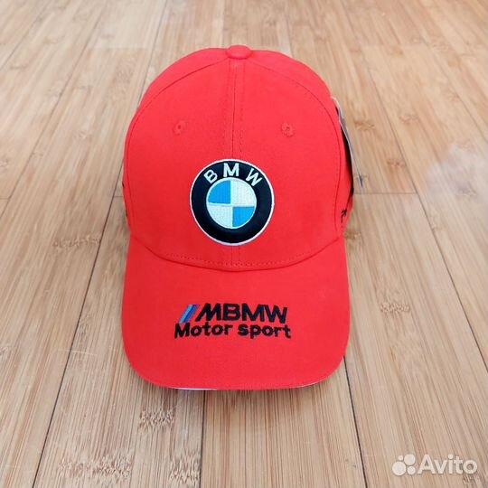 Кепка бейсболка BMW Motor Sport premium красная