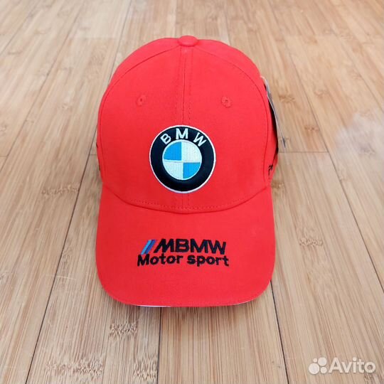 Кепка бейсболка BMW Motor Sport premium красная