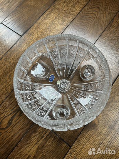 Ваза для фруктов Glasspo Чехия оригинал