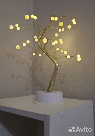 Новый светильник дерево теплый свет