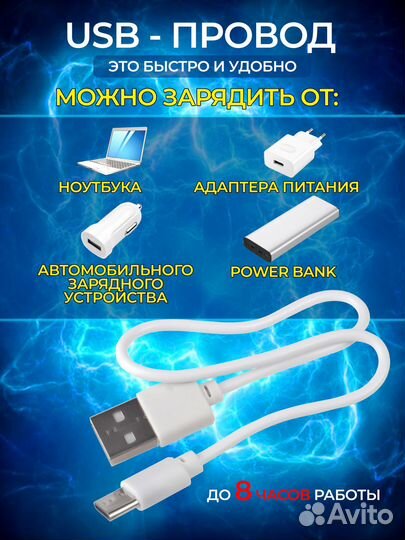 Фонарь налобный светодиодный индукционный