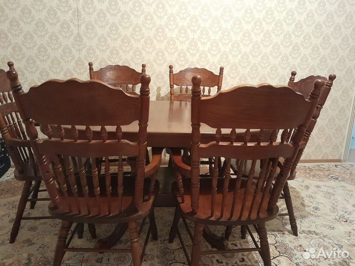 Стол обеденный со стульями бу