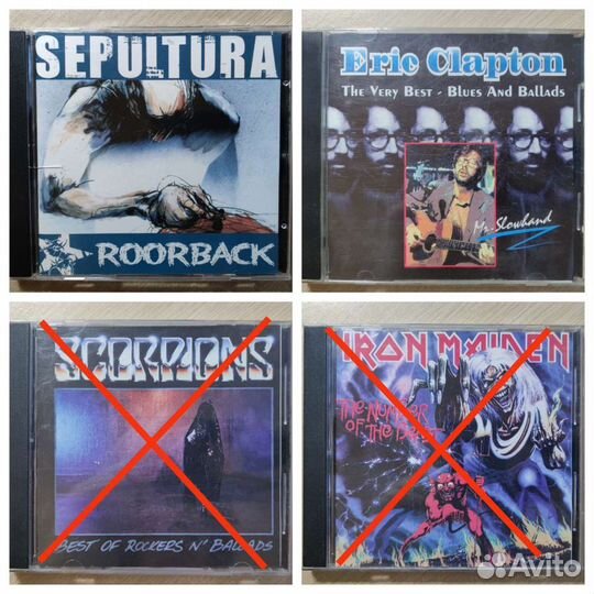 CD и DVD разных рок групп