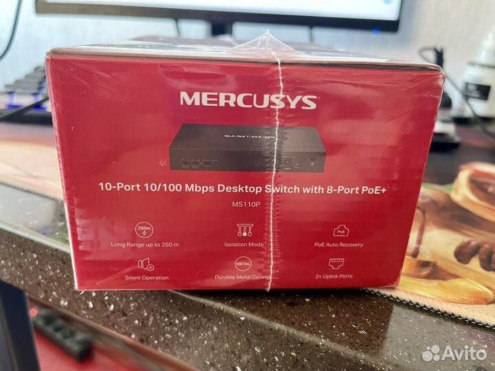 Коммуникатор Mercusys MS110P 10x100 Мбит/сек