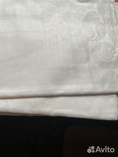 Отрез льняной СССР для пошива скатерти
