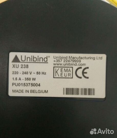 Переплетчик Unibind XU238 б/у