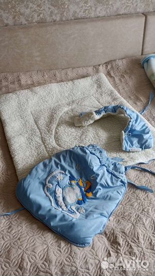 Одеяло (конверт) на выписку для мальчика зимнее