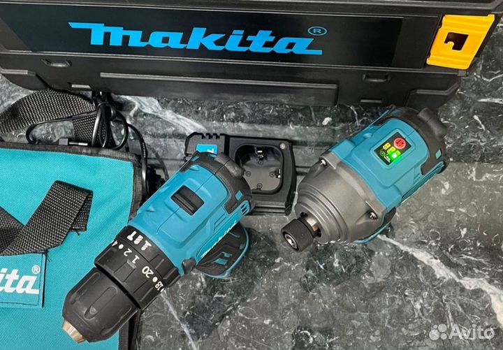 Шуруповерт+импакт Makita 2в1 бесщеточный