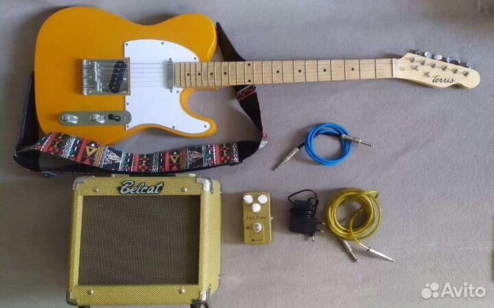 Электрогитара с комбиком бу