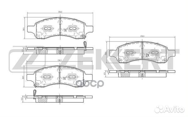 Колодки торм. диск. передн. Chevrolet TrailBlaz