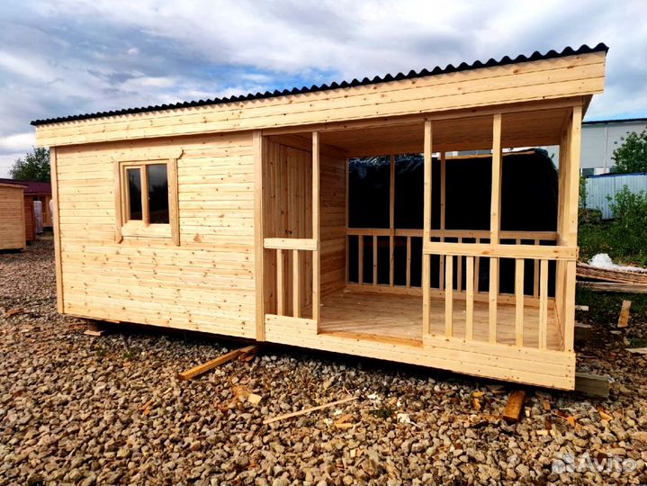 Хозблок деревянный дачный домик