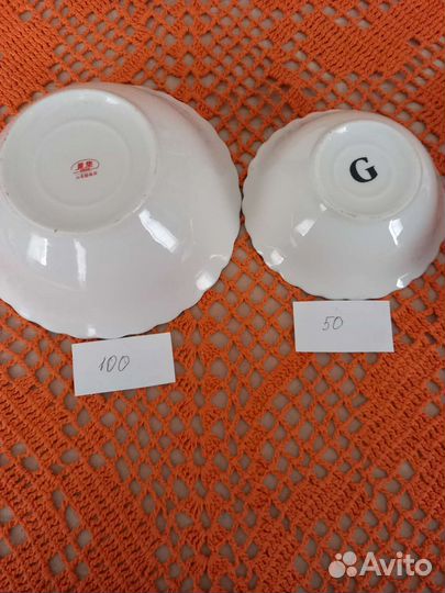 Тарелки и чайные чашки СССР