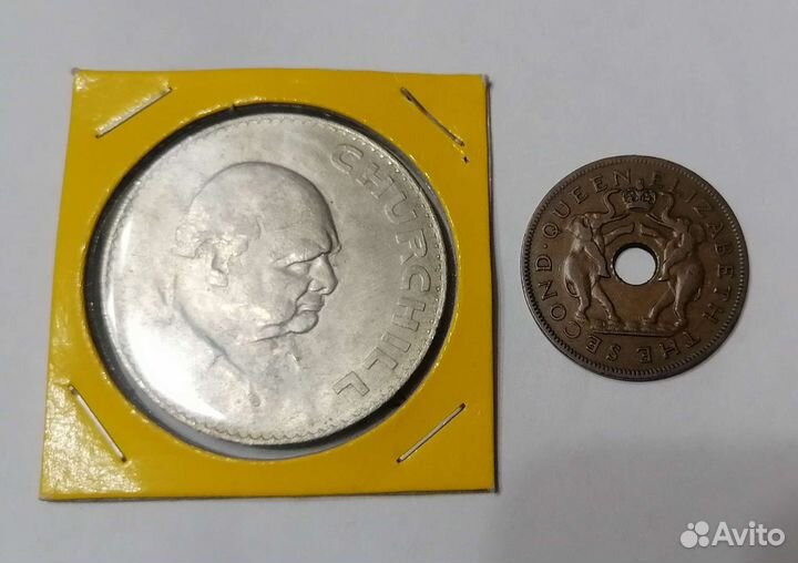 Монета Великобритании 1крона 1965г.Уинстон Черчиль