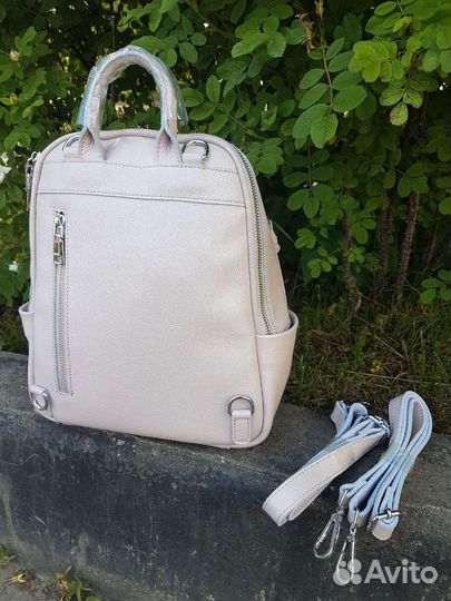 Кожаный рюкзак с ручной росписью