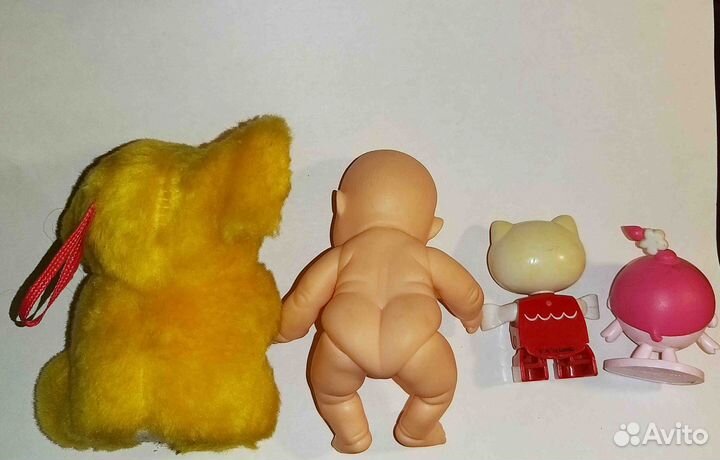 Куклы пупсы - набор 4 штуки резина пластик