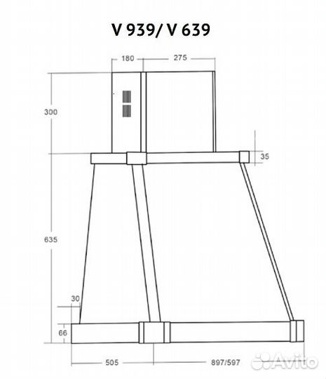 Вытяжка kuppersberg V 939 ANT Silver