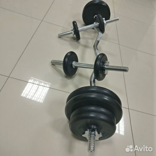 Набор Гантели и Штанга 40 кг