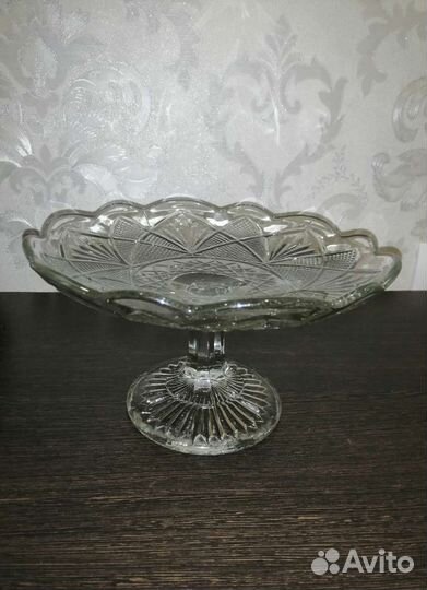 Ваза для фруктов на ножке СССР