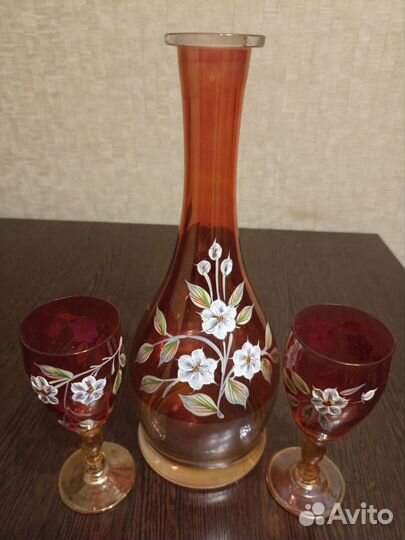 Графин и фужеры Богемия