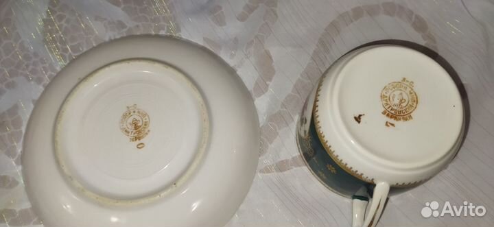 Чайная пара Дфз Вербилки СССР 50-годы