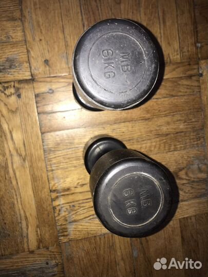 Гантели обрезиненные бу