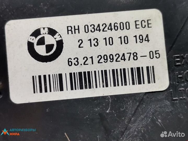 Фонарь задний правый BMW X1 E84 2010 63212992478