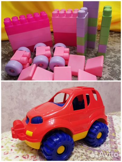 Машинка 24х14, Конструктор, большие детали