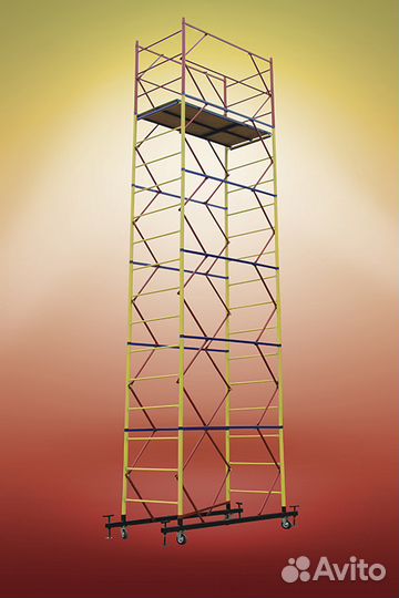 Вышка-тура профи, высота 7,6м, настил 1,2мх2м