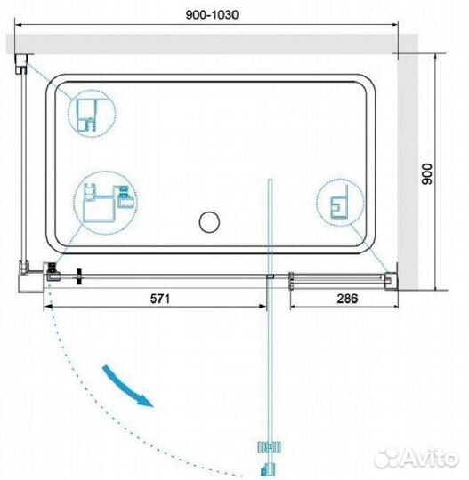 Душевой уголок RGW Passage PA-078-1B 90x90