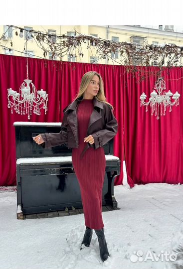 Весенняя куртка кожаная